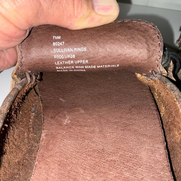 FRYE LEATHER SULLIVAN RINGS DRIVING MOCCASINS SIZE 7.5 MENS main image 9